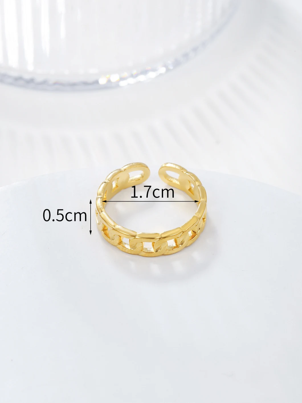 European and N Foreign Trade Cross-Border Rings Female Stainless Steel Rings Couple Ring Simple Chain Ring