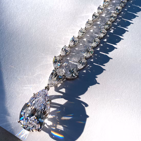 高品質ジュエリーカップルダイヤモンドネックレス 925 スターリングシルバー CZ ストーンネックレス女性用