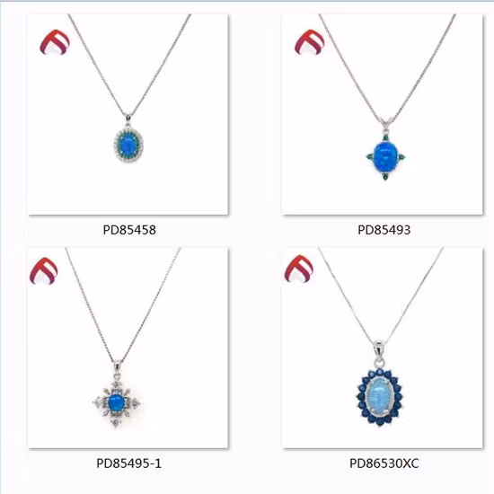 新しいスタイル 925 スターリングシルバーオパールジュエリー梨ペンダントファッションネックレス