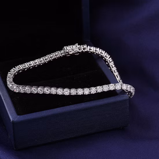 男性と女性のための本物の 10K/14K ゴールド テニス ブレスレット